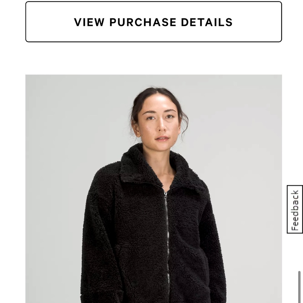 Lululemon Cinchable Fleece zip up. Size 4
